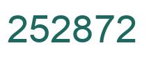 Number 252872 green image