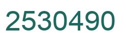 Number 2530490 green image