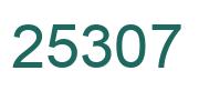 Number 25307 green image