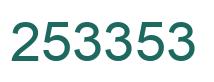 Number 253353 green image
