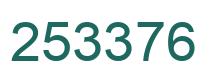 Number 253376 green image
