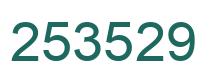 Number 253529 green image