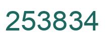 Number 253834 green image
