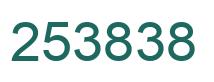 Number 253838 green image