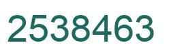 Number 2538463 green image