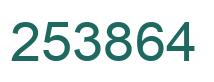 Number 253864 green image