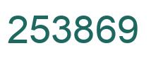 Number 253869 green image