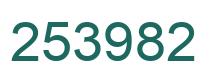 Number 253982 green image