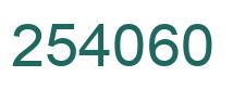 Number 254060 green image