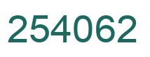 Number 254062 green image
