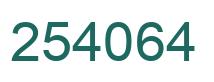 Number 254064 green image