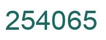 Number 254065 green image