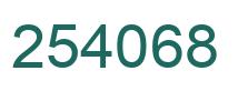 Number 254068 green image