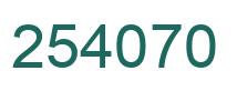 Number 254070 green image
