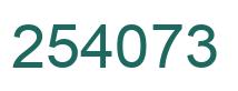 Number 254073 green image