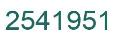 Number 2541951 green image