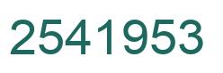 Number 2541953 green image