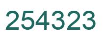 Number 254323 green image