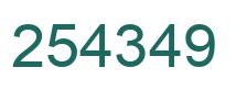 Number 254349 green image
