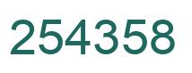 Number 254358 green image