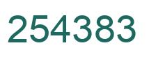 Number 254383 green image