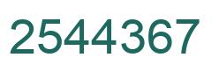 Number 2544367 green image