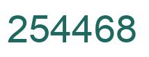 Number 254468 green image