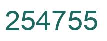 Number 254755 green image