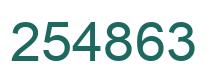 Number 254863 green image