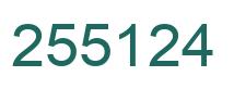 Número 255124 imagen verde