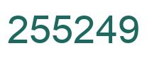 Number 255249 green image