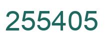 Number 255405 green image