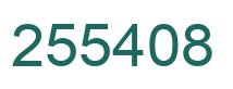 Number 255408 green image