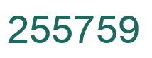 Number 255759 green image