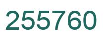 Number 255760 green image