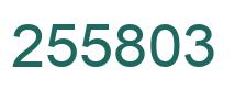 Number 255803 green image