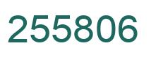 Number 255806 green image