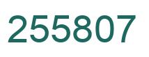 Number 255807 green image