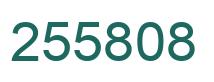 Number 255808 green image