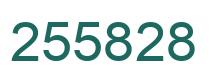 Number 255828 green image