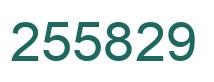 Number 255829 green image