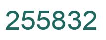 Number 255832 green image