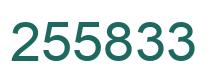 Number 255833 green image