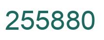 Number 255880 green image
