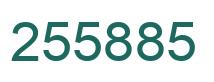 Number 255885 green image