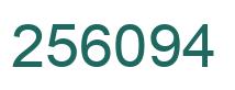 Number 256094 green image