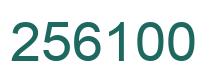 Número 256100 imagen verde