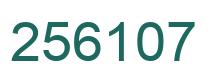Number 256107 green image