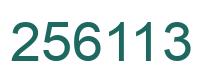 Number 256113 green image