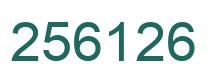 Number 256126 green image